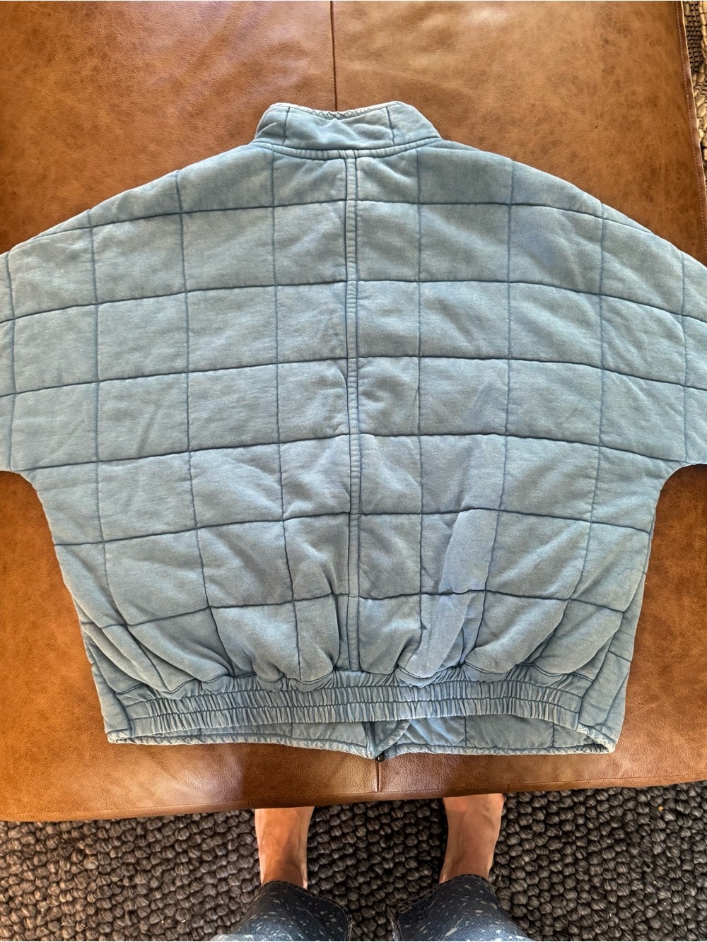 Free People Quilted Puffer Jacket in Light Blue - Picture 9 of 9